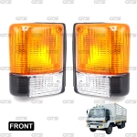 ชุด ไฟหรี่ ไฟหรี่มุม ข้างซ้าย+ขวา 2 ชิ้น สีส้ม,ขาว สำหรับ Isuzu Rocky FSR FTR 175 195 Truck ปี 1984-1995